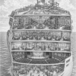 Illustration of the outward-facing design and Grand Plaza of Celebrity Ascent