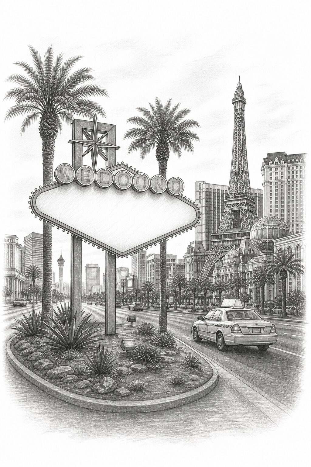 Las Vegas travel planning illustration