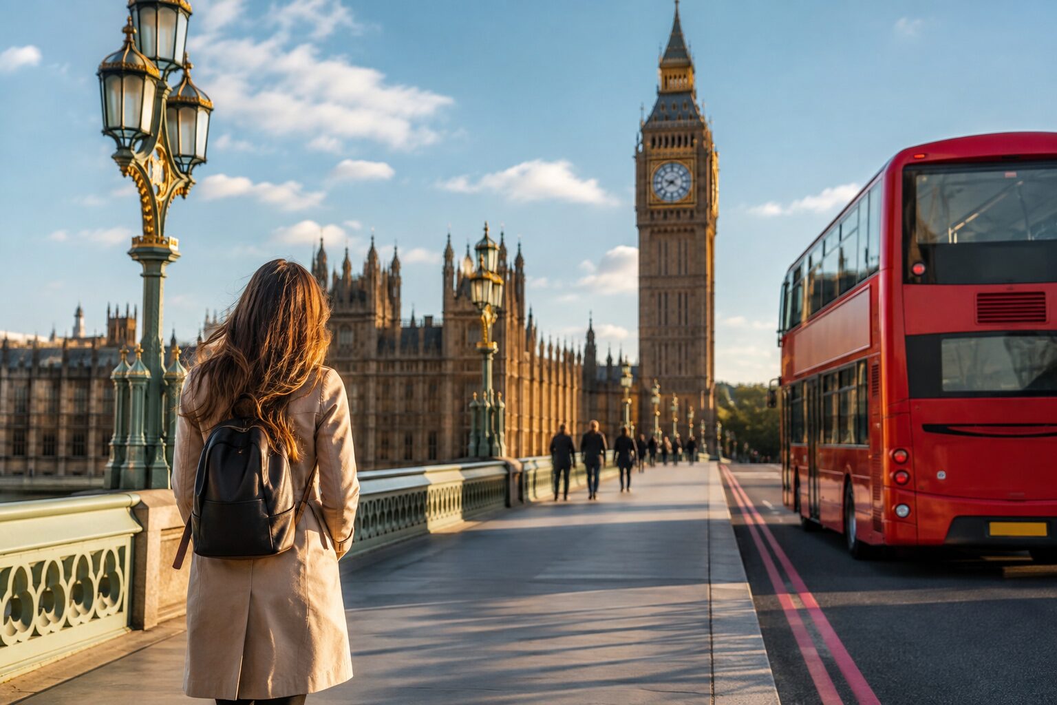 Traveler exploring Westminster during a London itinerary