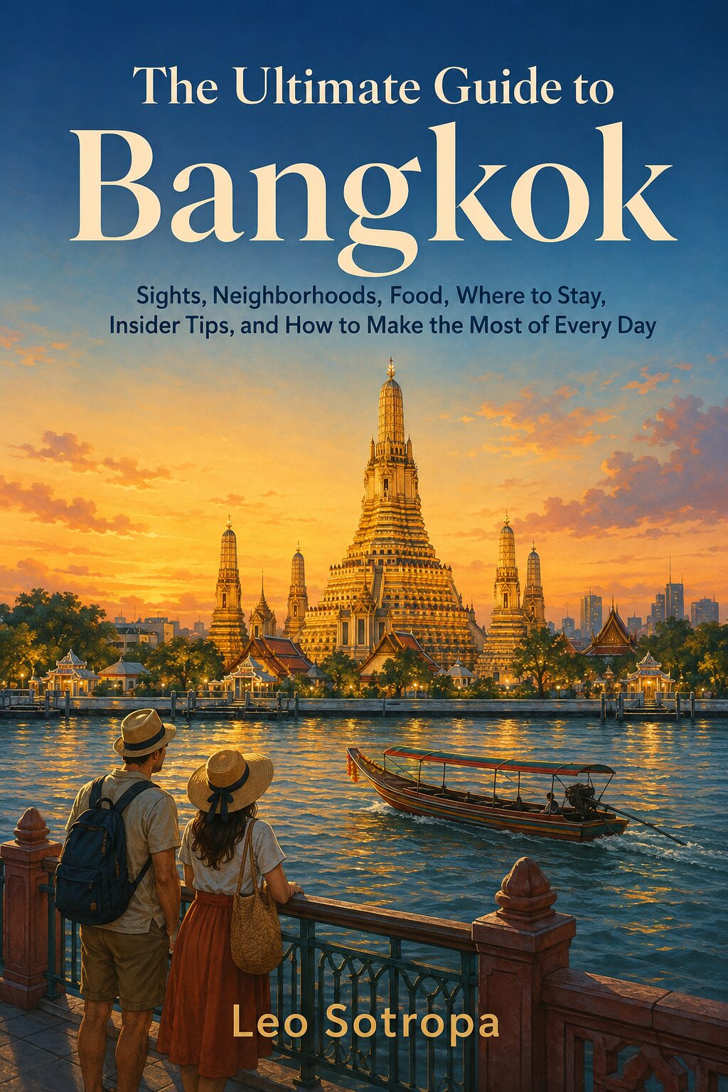 The Ultimate Guide to Bangkok: Sights, Neighborhoods, Food, Where to Stay, Insider Tips, and How to Make the Most of Every Day book cover by Leo Sotropa