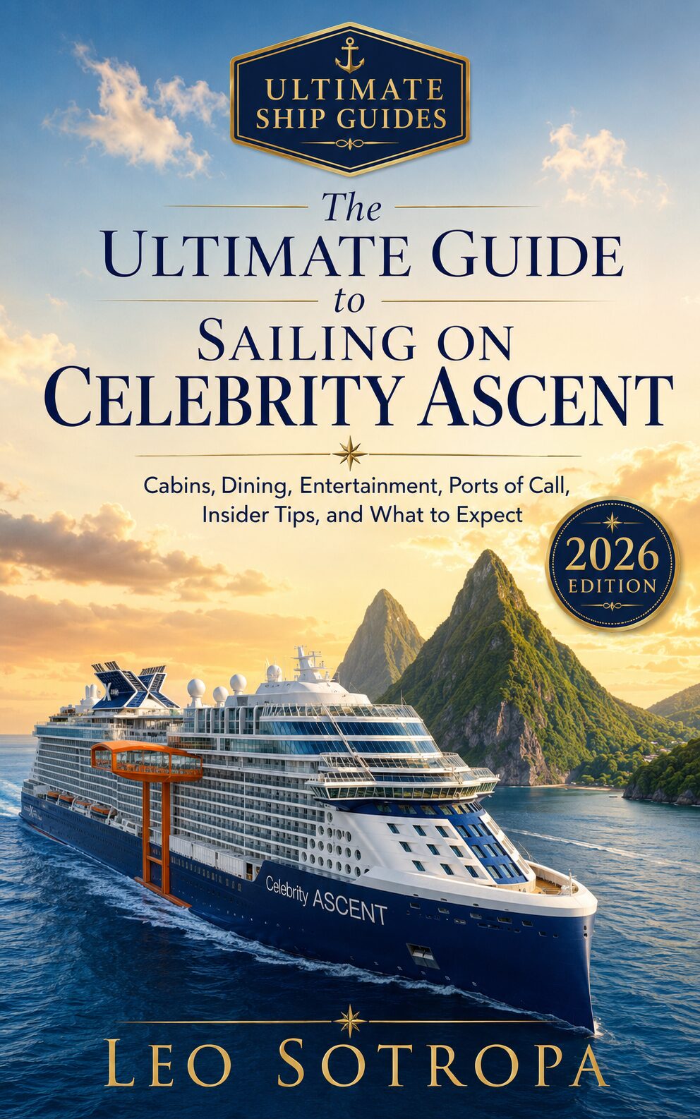 The Ultimate Guide to Sailing on Celebrity Ascent: Cabins, Dining, Entertainment, Ports of Call, Insider Tips, and What to Expect book cover by Leo Sotropa