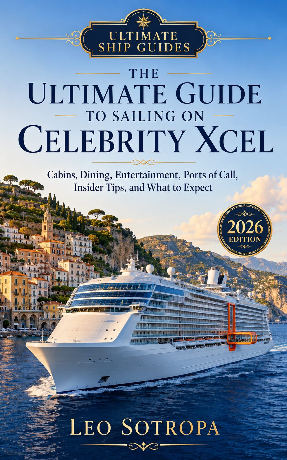 The Ultimate Guide to Sailing on Celebrity Xcel: Cabins, Dining, Entertainment, Ports of Call, Insider Tips, and What to Expect book cover by Leo Sotropa