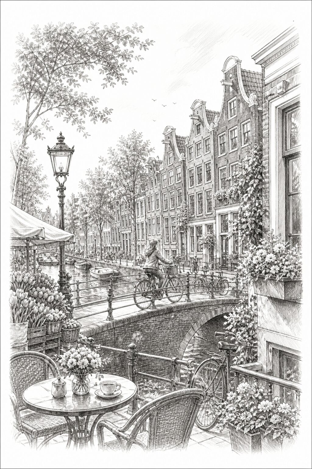 Amsterdam travel planning illustration