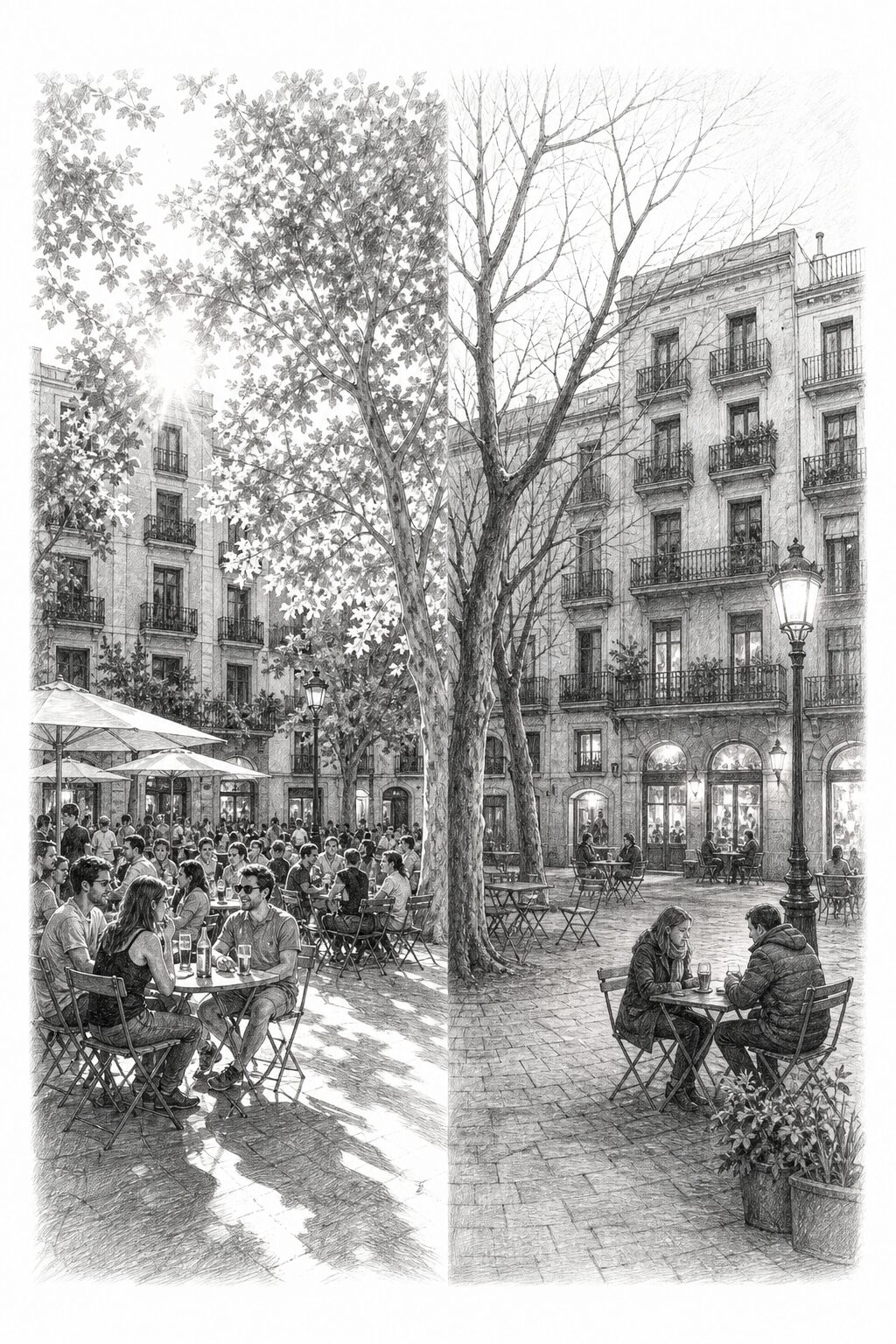 Barcelona travel planning illustration