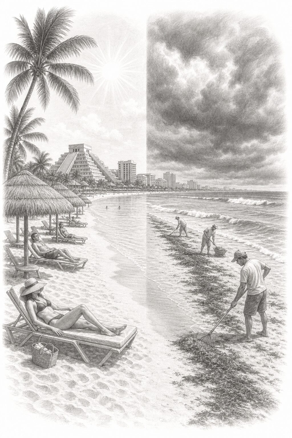 Cancun travel planning illustration