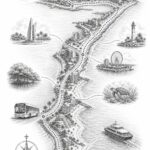 Cancun travel planning illustration