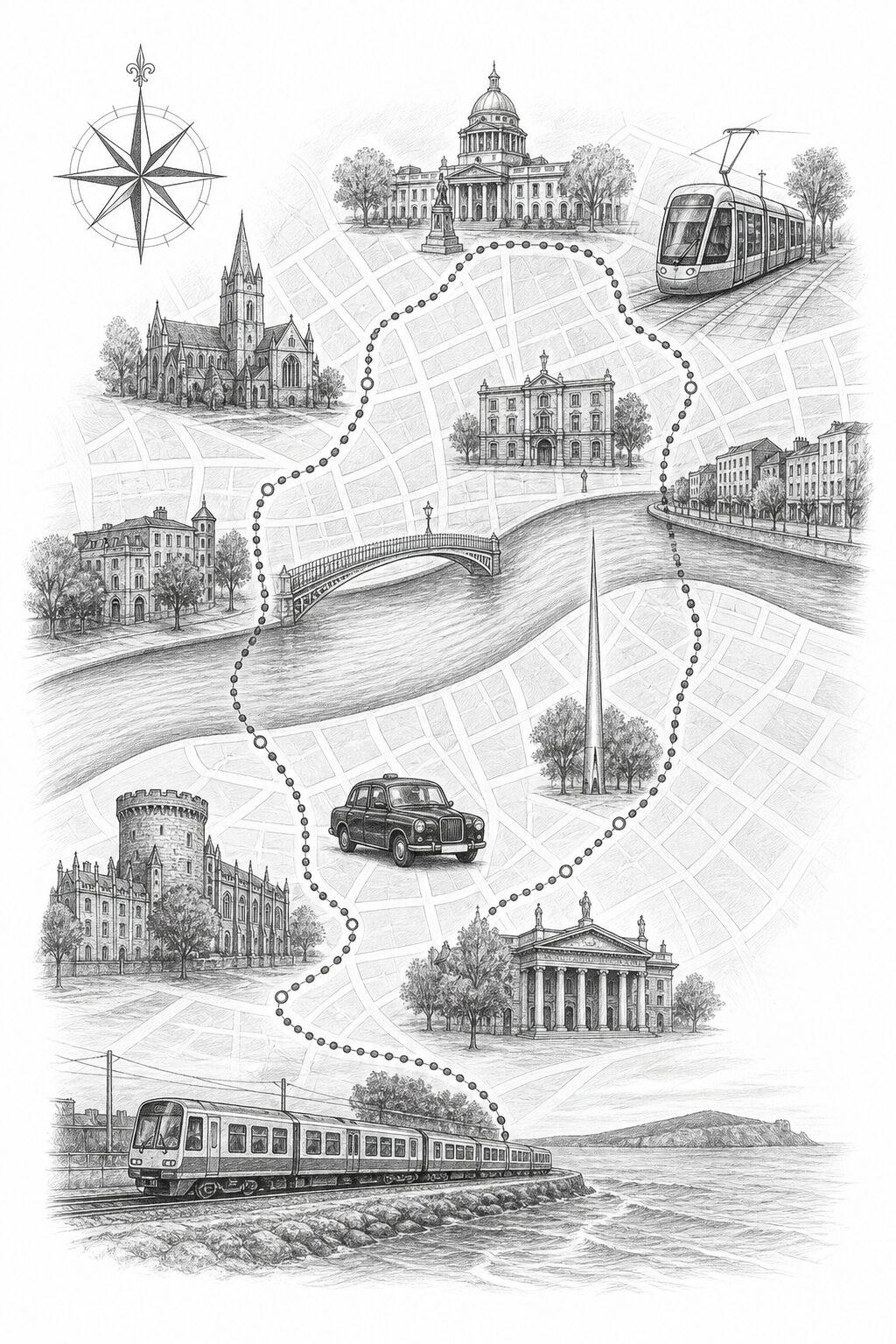 Dublin travel planning illustration