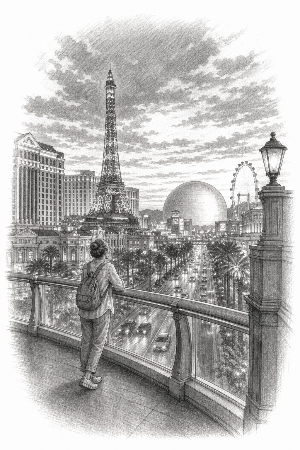 Las Vegas travel planning illustration