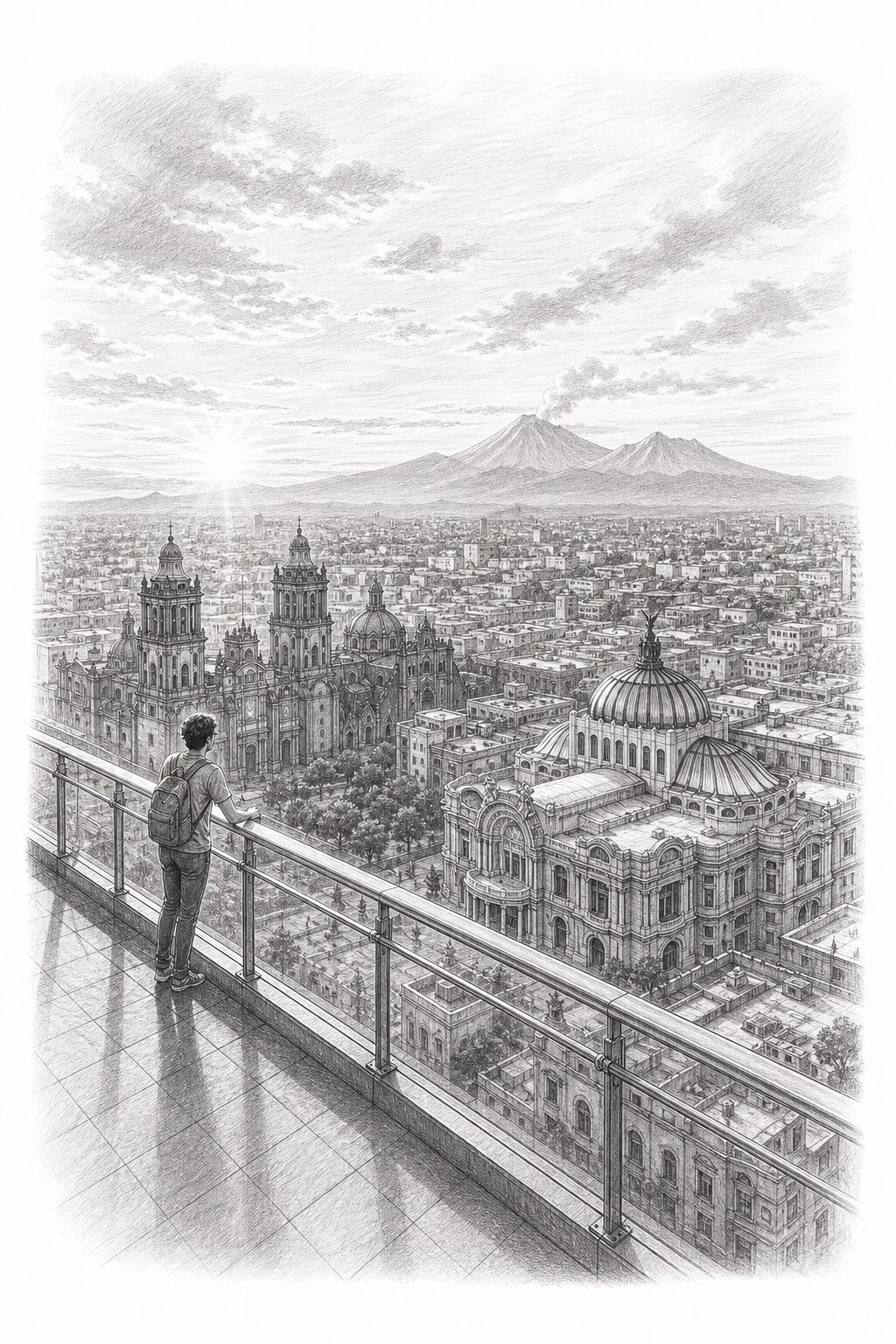 Mexico City travel planning illustration