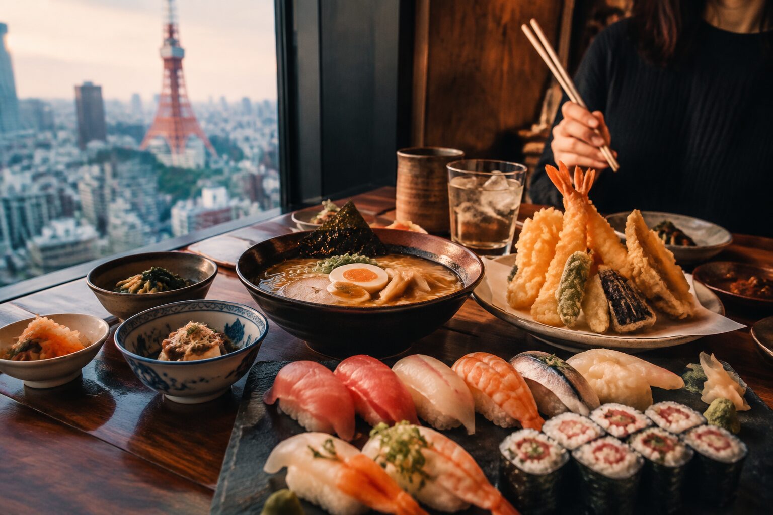 Sushi, ramen and small dishes in Tokyo