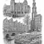Amsterdam travel planning illustration