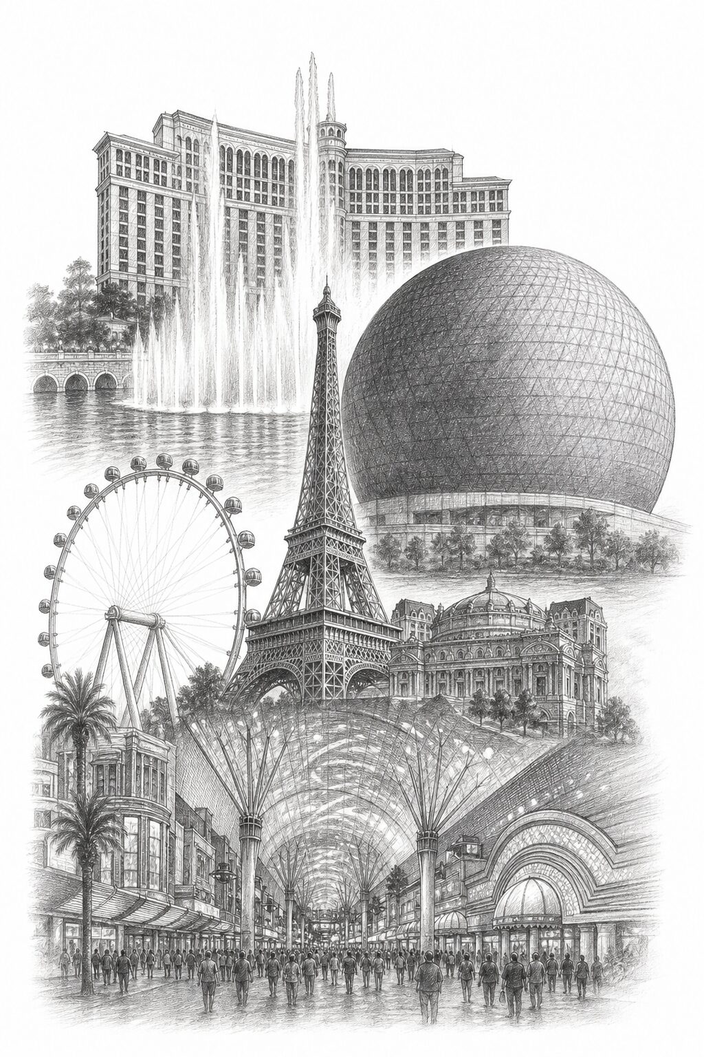 Las Vegas travel planning illustration