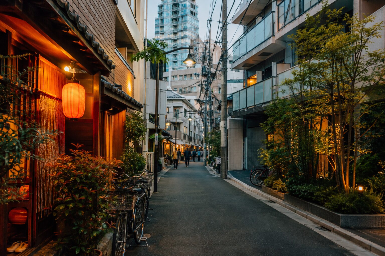 Inviting Tokyo neighborhood street